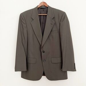 Vintage Burberrys Blazer Men 40R Brown Wool Hopsack Suit Jacket Coat Made in USA